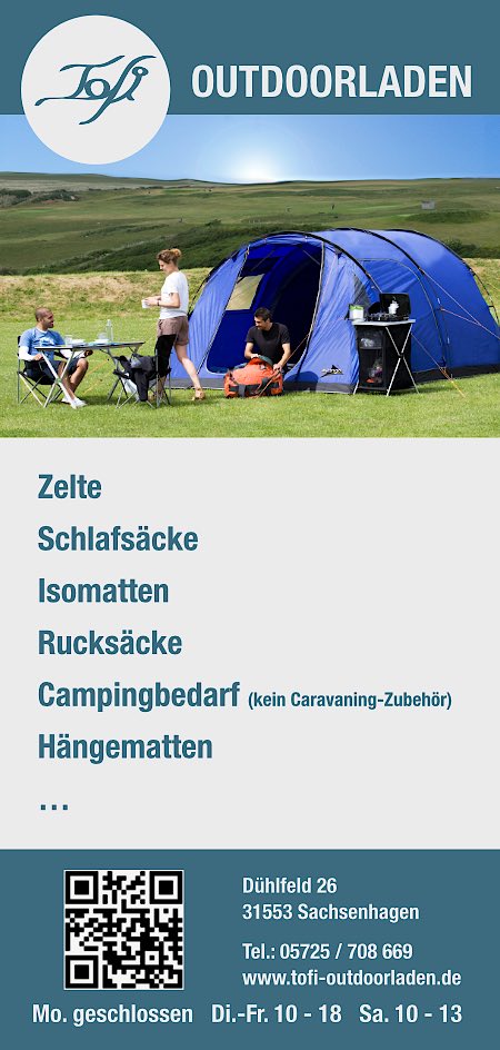 Outdoorladen in Sachsenhagen zwischen Stadthagen, Wunstorf und Steinhude